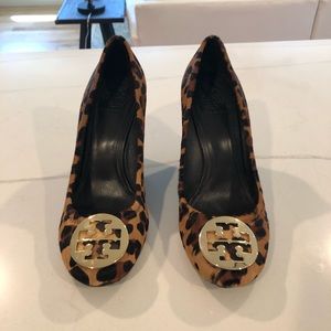 Tory Burch leopard wedges